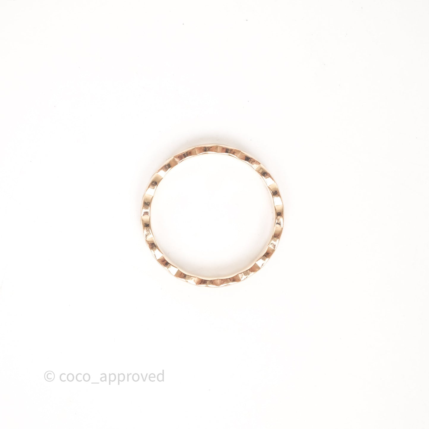 Chanel Coco Crush Ring 18K Beige Gold Mini Version Size 55
