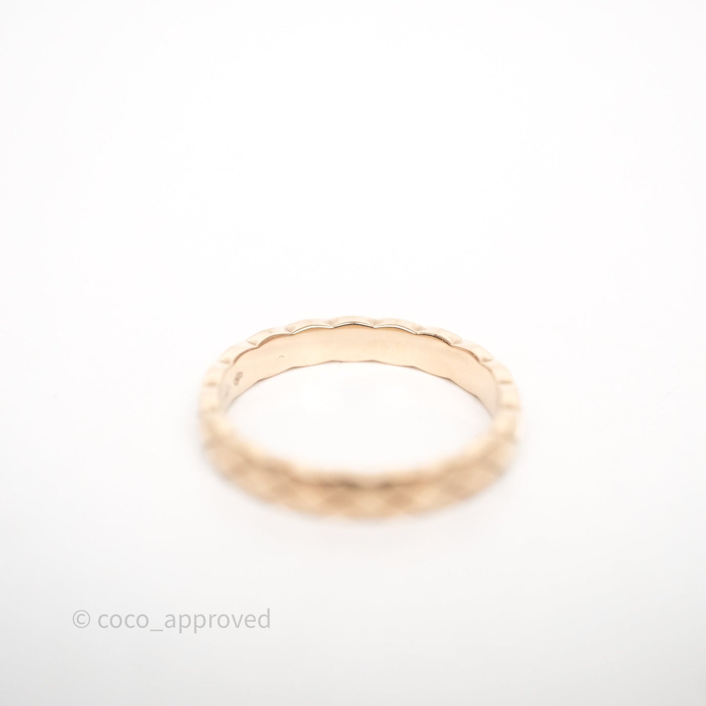 Chanel Coco Crush Ring 18K Beige Gold Mini Version Size 55