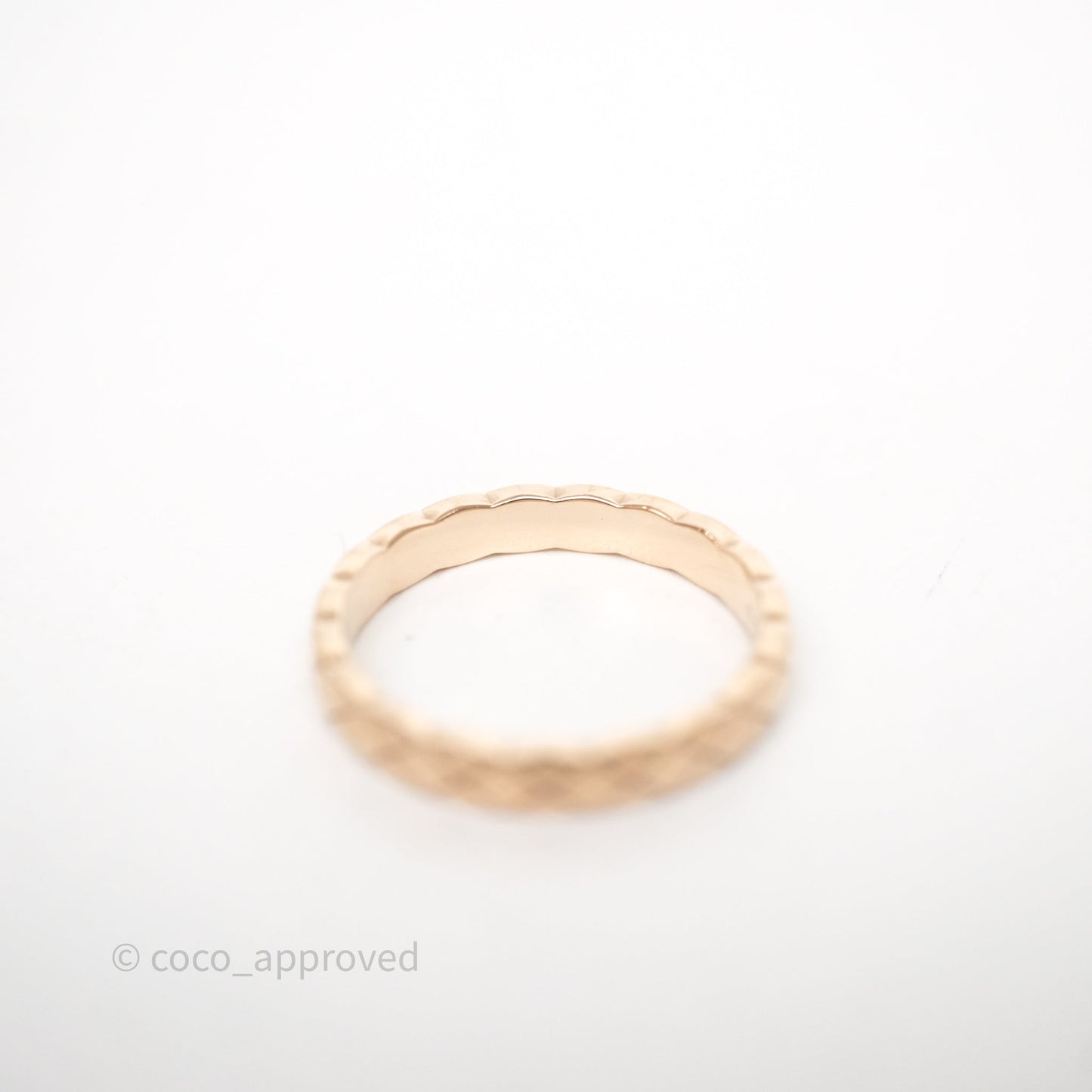 Chanel Coco Crush Ring 18K Beige Gold Mini Version Size 55