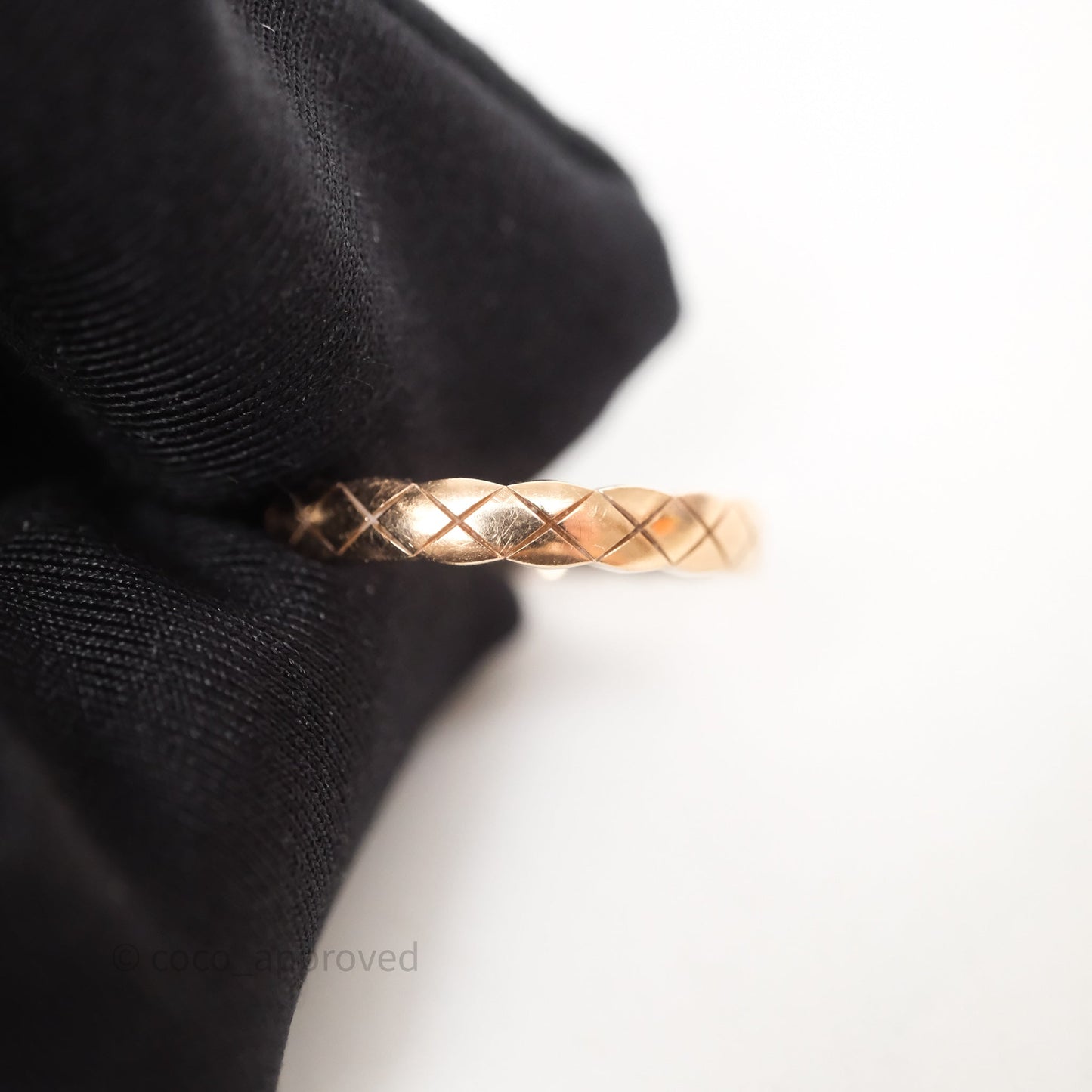 Chanel Coco Crush Ring 18K Beige Gold Mini Version Size 55
