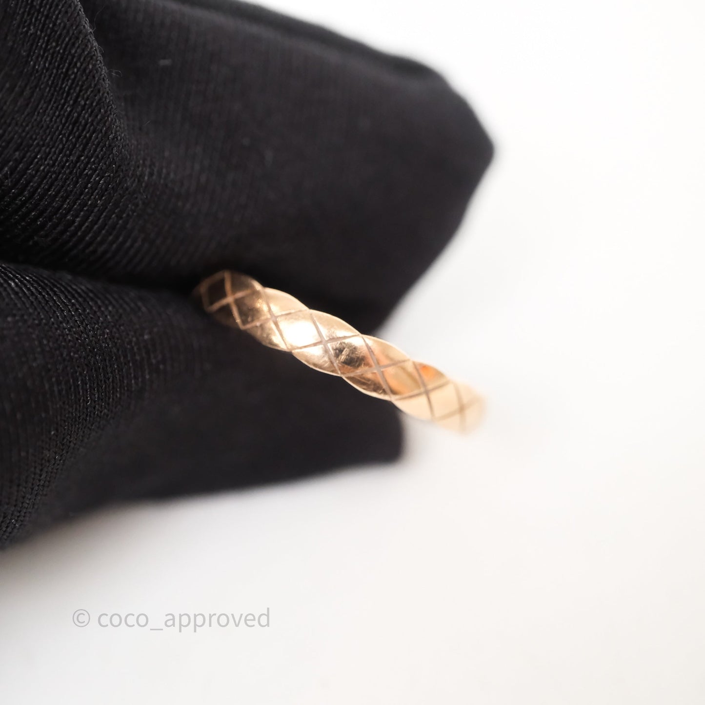 Chanel Coco Crush Ring 18K Beige Gold Mini Version Size 55