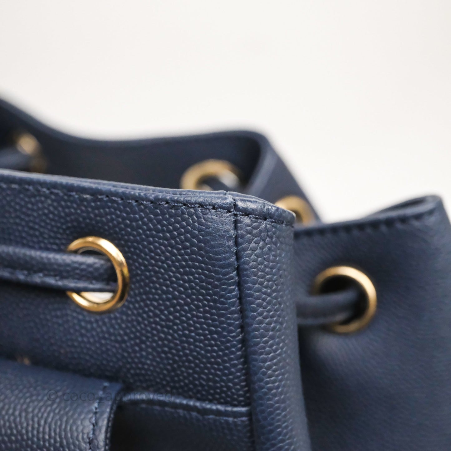 Chanel Quilted Business Affinity Backpack Navy Caviar Gold Hardware