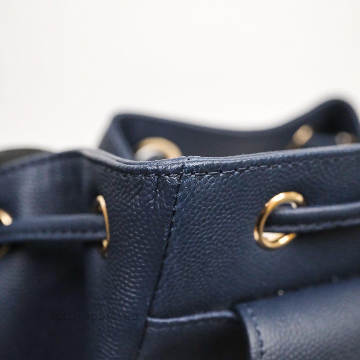 Chanel Quilted Business Affinity Backpack Navy Caviar Gold Hardware