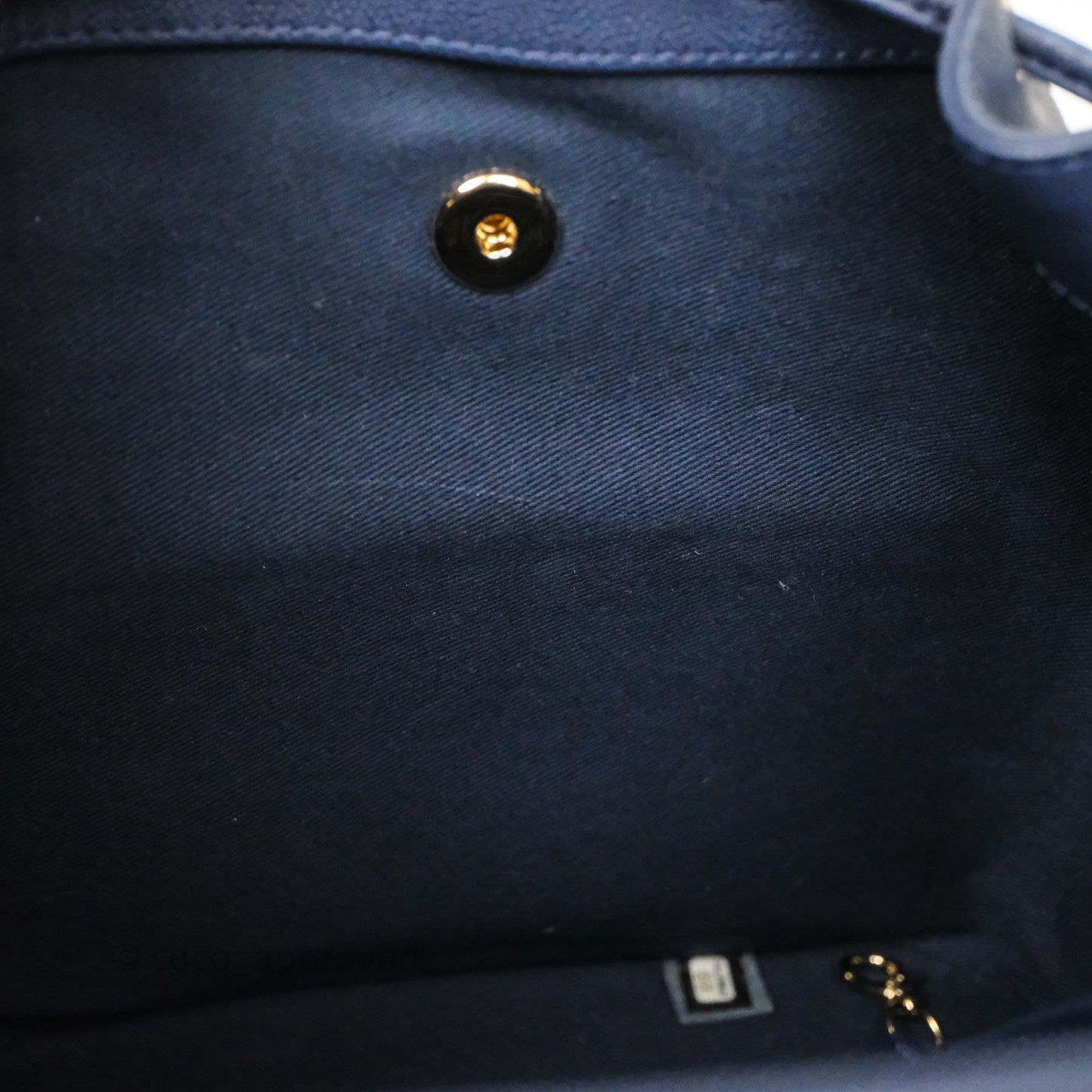 Chanel Quilted Business Affinity Backpack Navy Caviar Gold Hardware