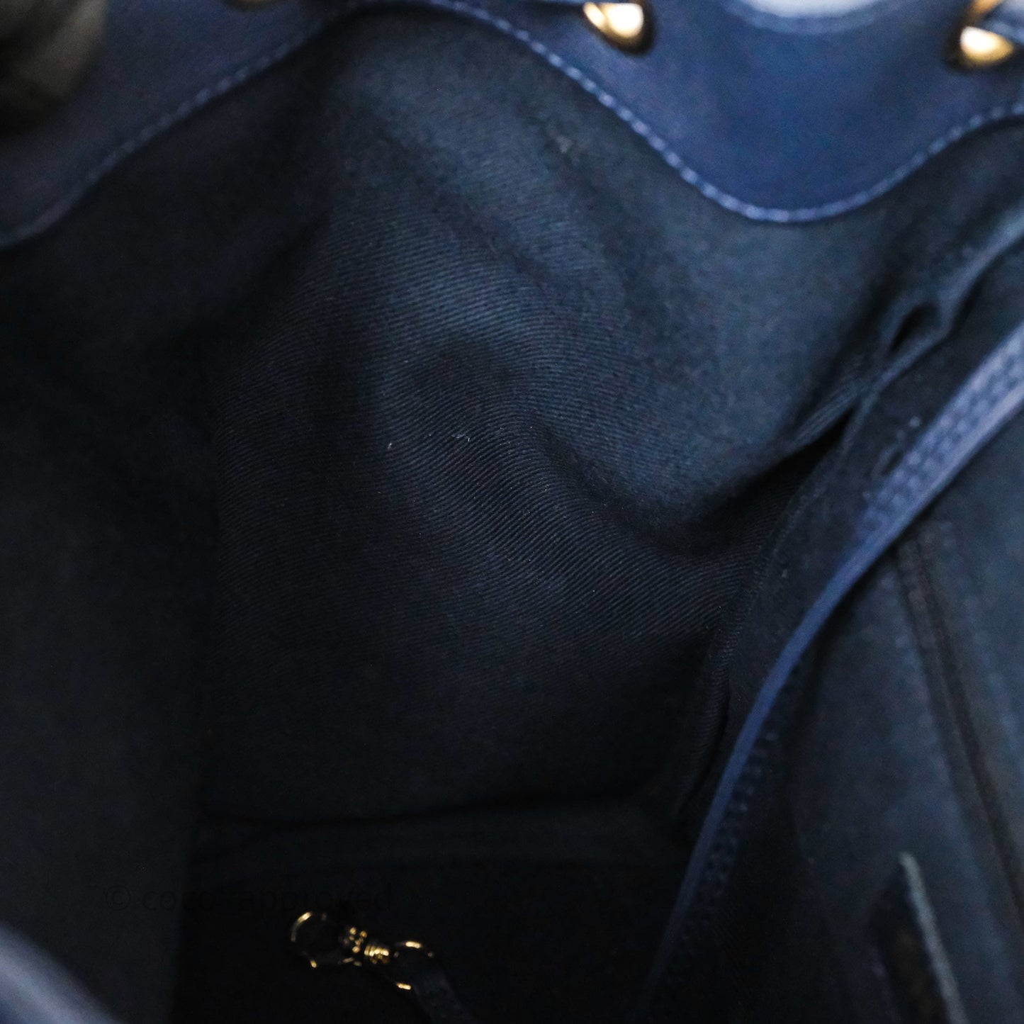 Chanel Quilted Business Affinity Backpack Navy Caviar Gold Hardware