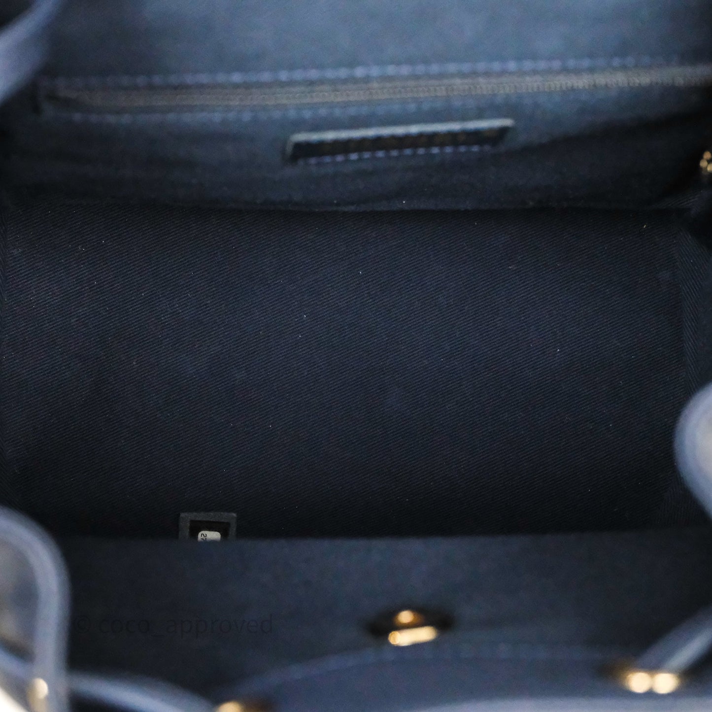 Chanel Quilted Business Affinity Backpack Navy Caviar Gold Hardware