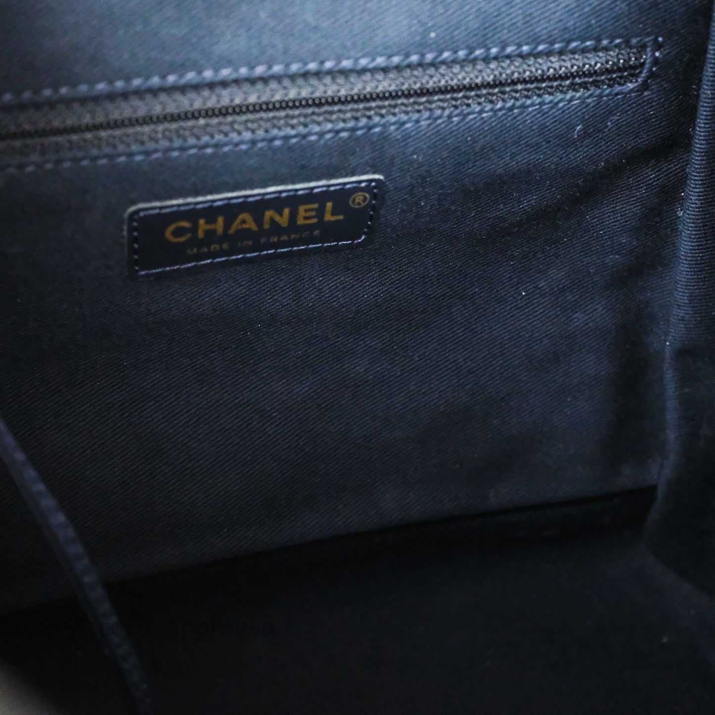 Chanel Quilted Business Affinity Backpack Navy Caviar Gold Hardware
