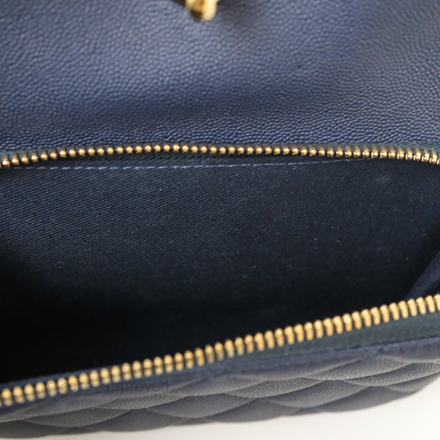 Chanel Quilted Business Affinity Backpack Navy Caviar Gold Hardware
