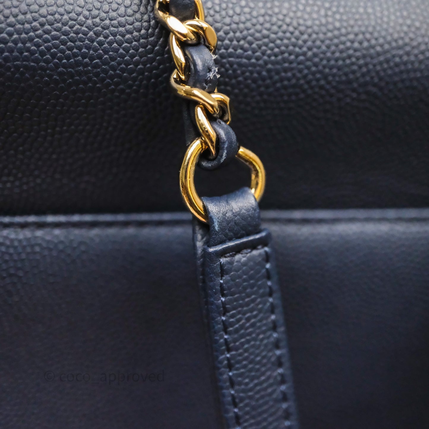 Chanel Quilted Business Affinity Backpack Navy Caviar Gold Hardware