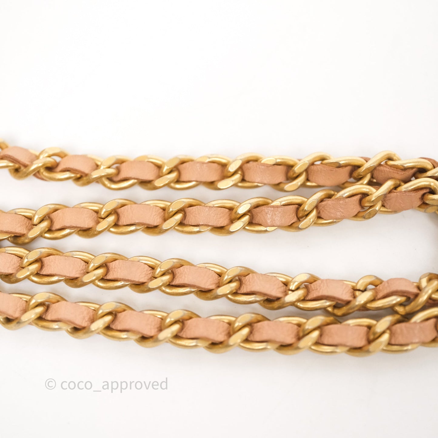 Chanel Mini Top Handle Vanity With Chain Beige Lambskin Aged Gold Hardware