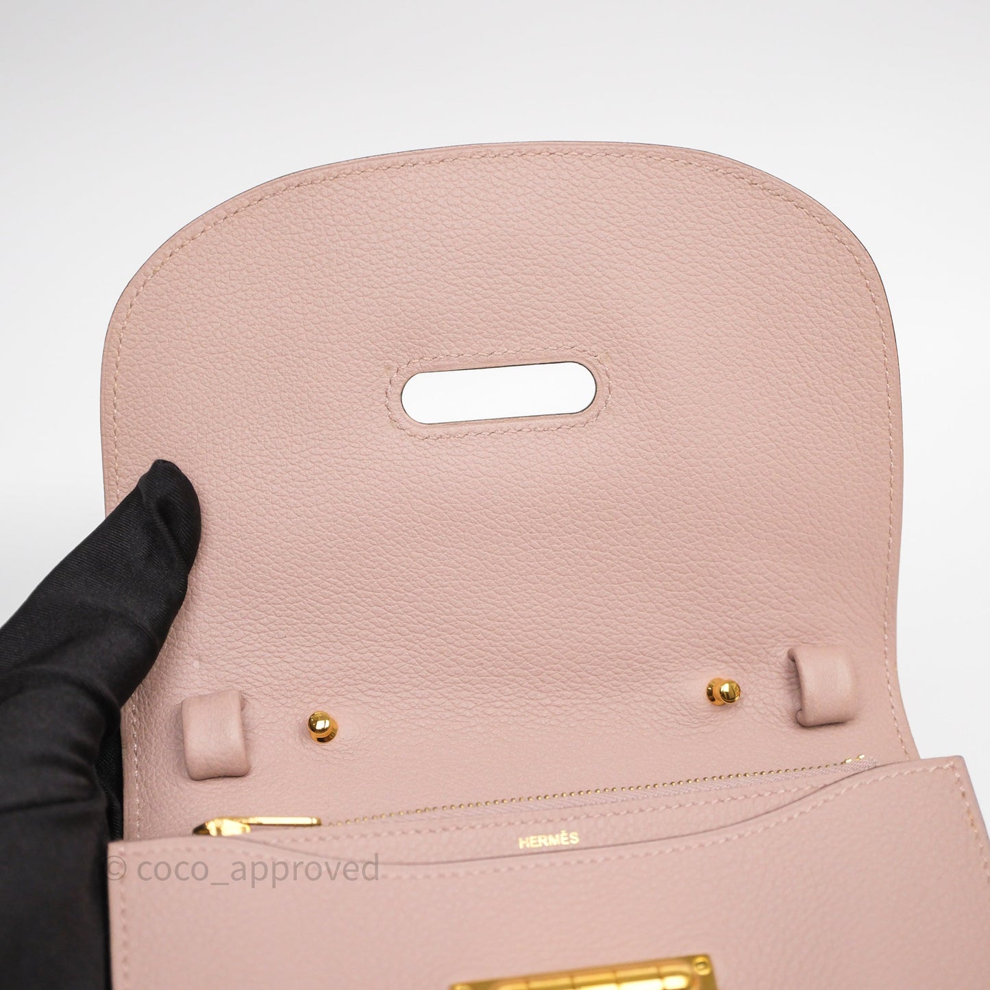 Hermès Mini Convoyeur Veau Evercolor 4W Glycine Bag