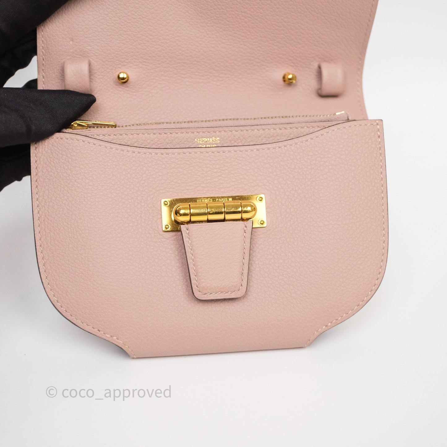 Hermès Mini Convoyeur Veau Evercolor 4W Glycine Bag