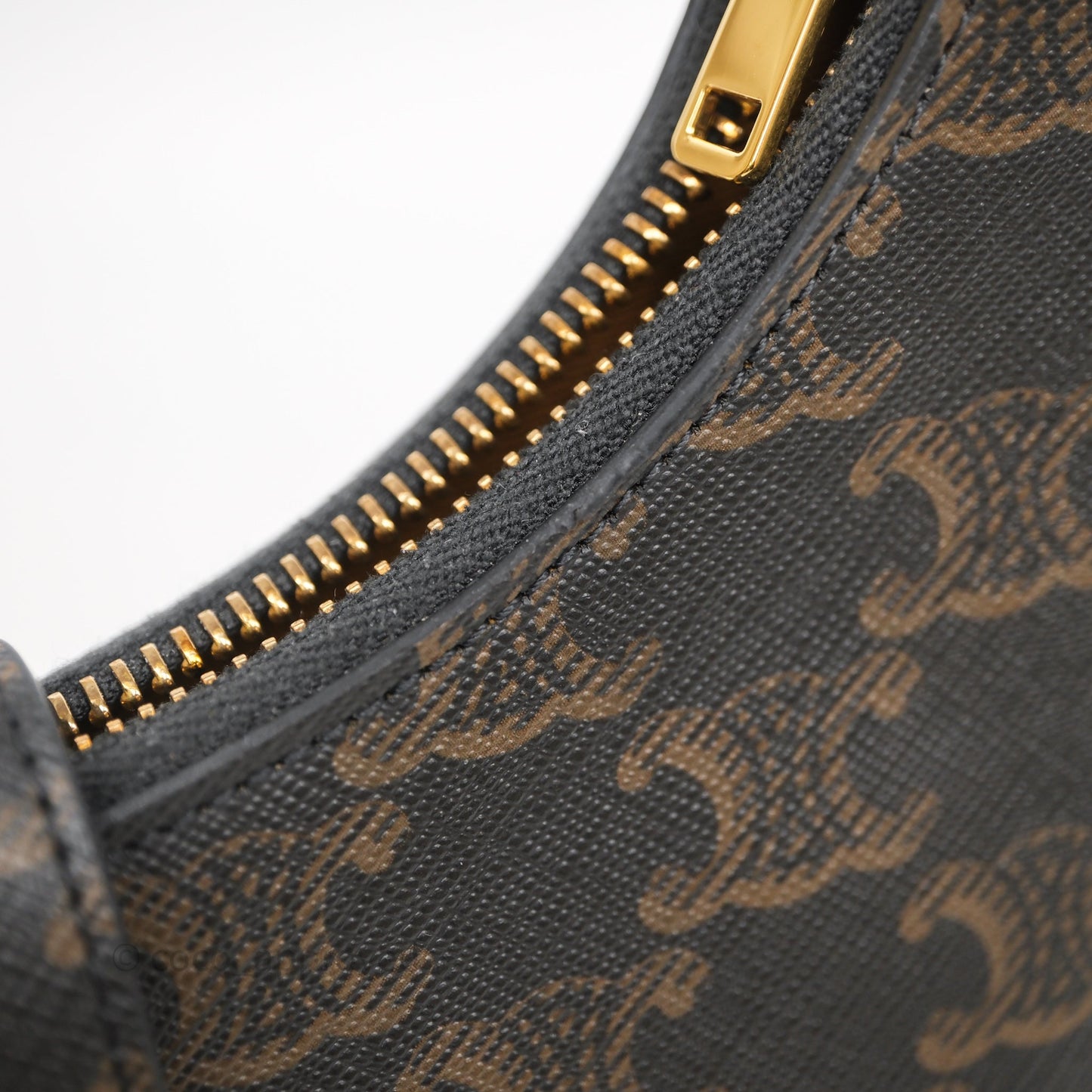 Celine Medium Ava Triomphe Bag Triomphe Canvas Tan Calfskin