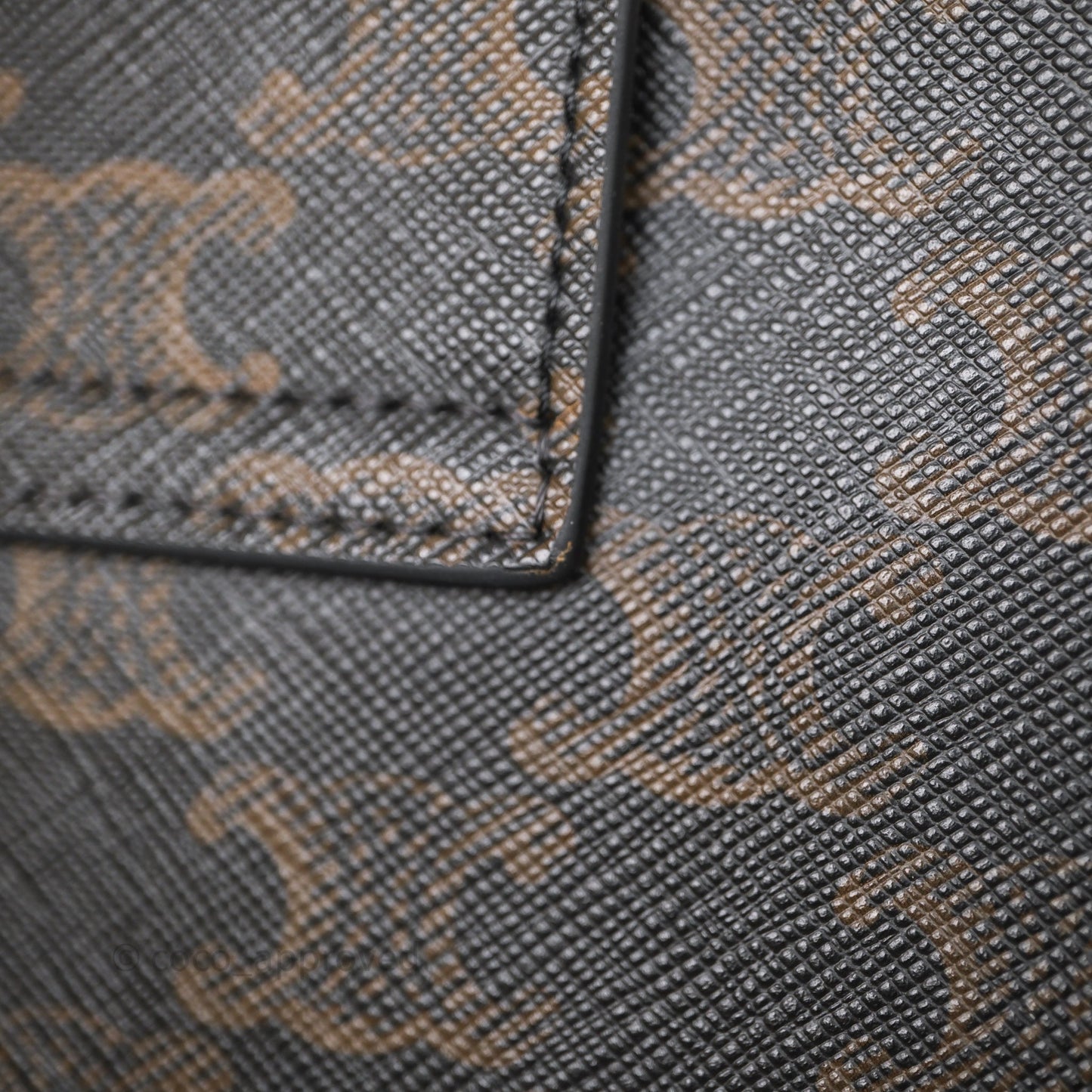 Celine Medium Ava Triomphe Bag Triomphe Canvas Tan Calfskin