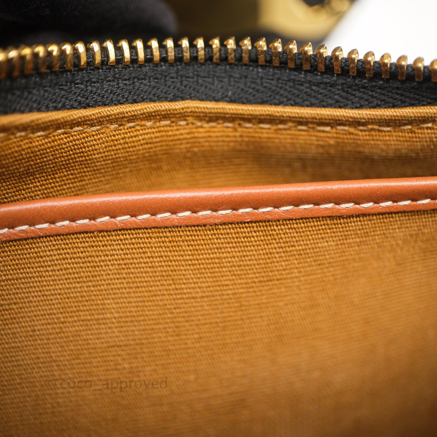 Celine Medium Ava Triomphe Bag Triomphe Canvas Tan Calfskin
