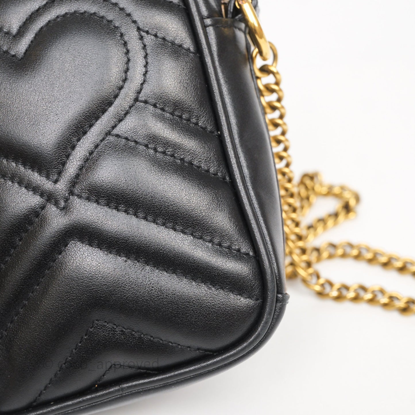 Gucci Mini GG Marmont Vertical Phone Crossbody Bag Black Calfskin