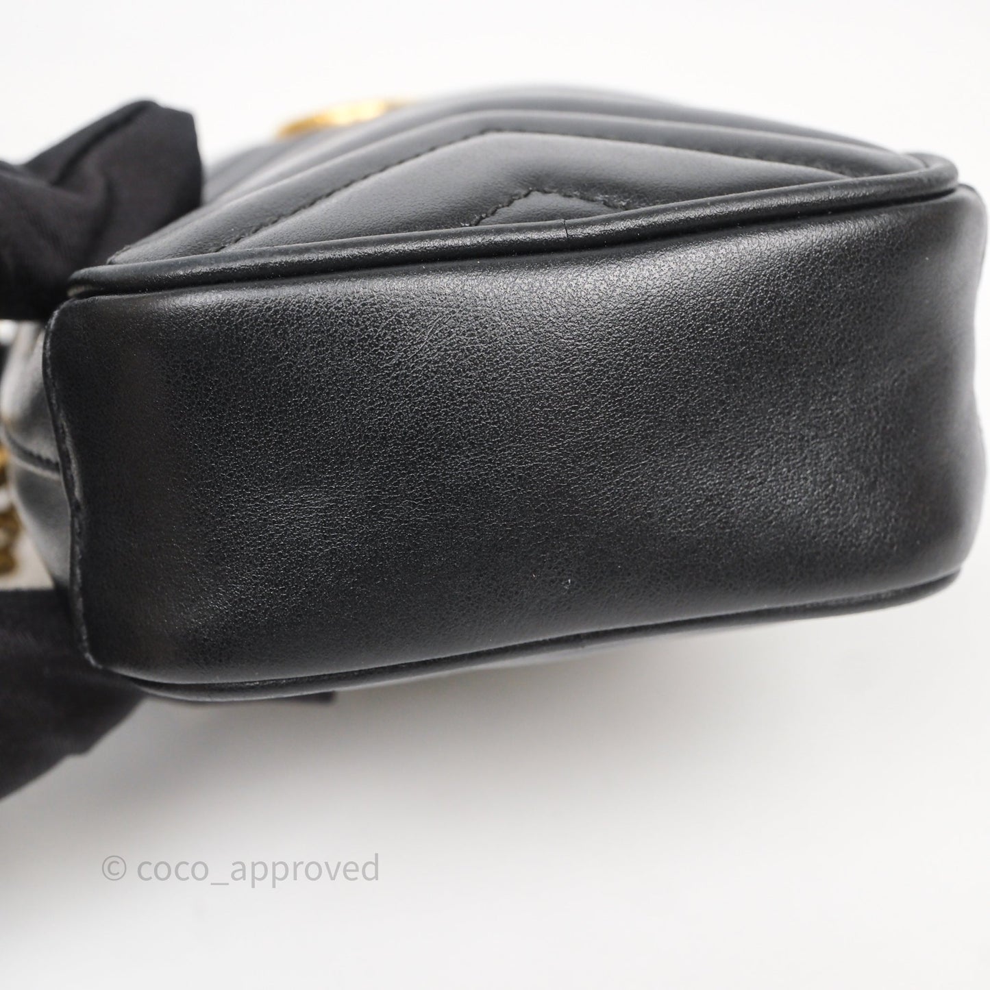 Gucci Mini GG Marmont Vertical Phone Crossbody Bag Black Calfskin
