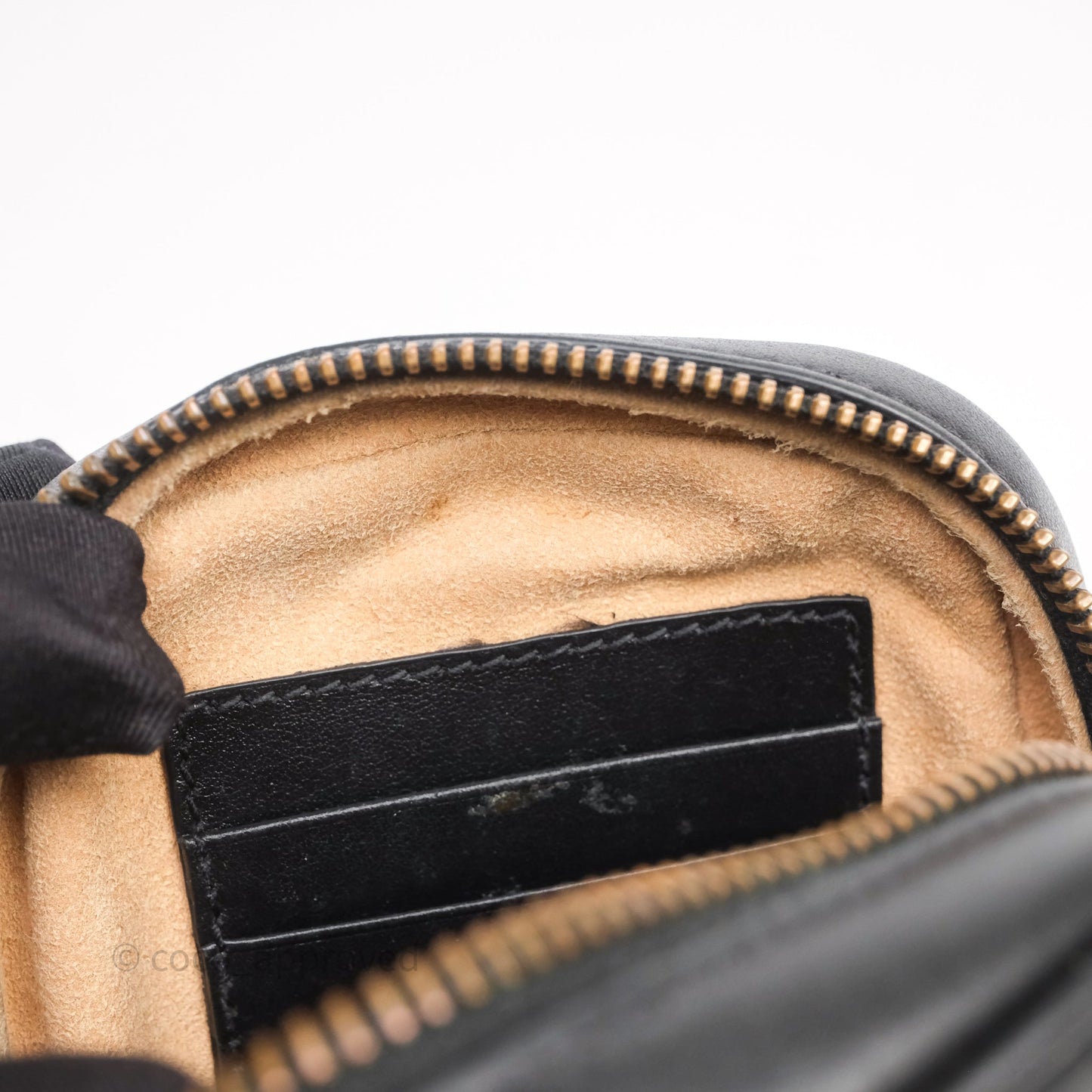 Gucci Mini GG Marmont Vertical Phone Crossbody Bag Black Calfskin