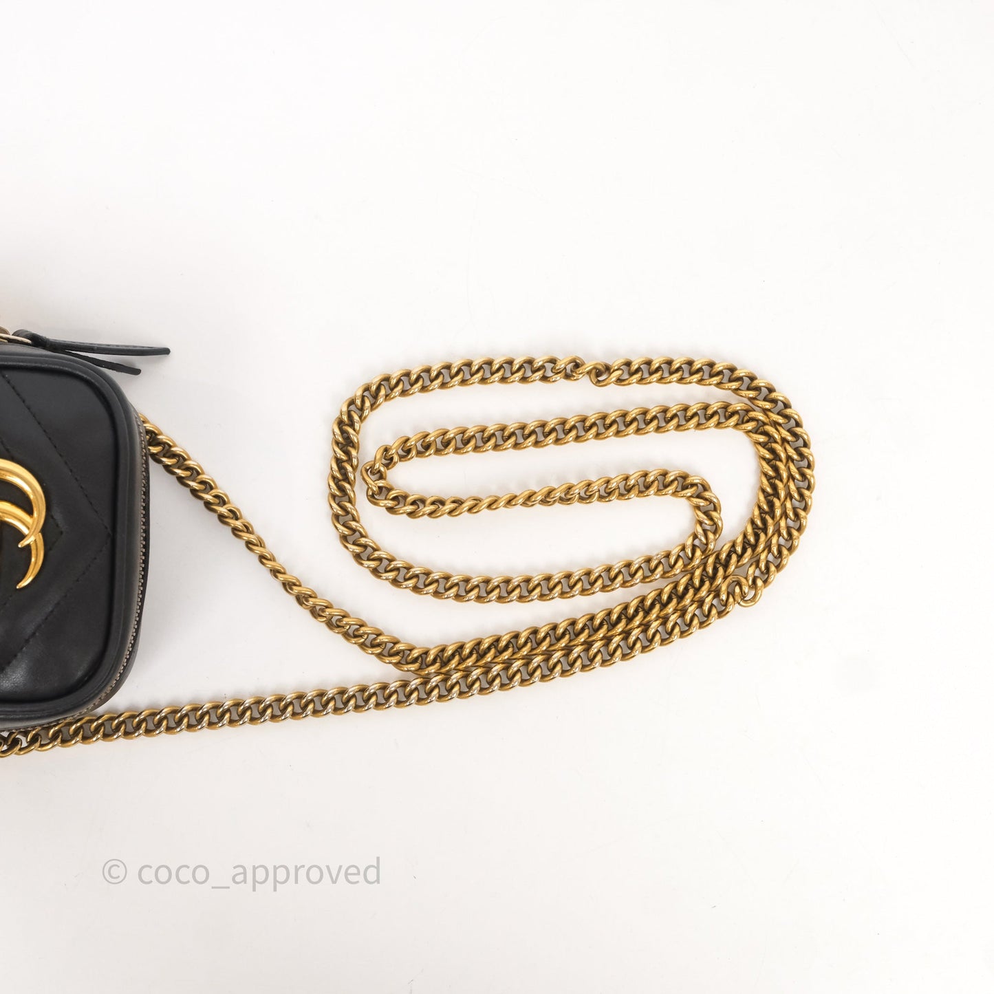 Gucci Mini GG Marmont Vertical Phone Crossbody Bag Black Calfskin