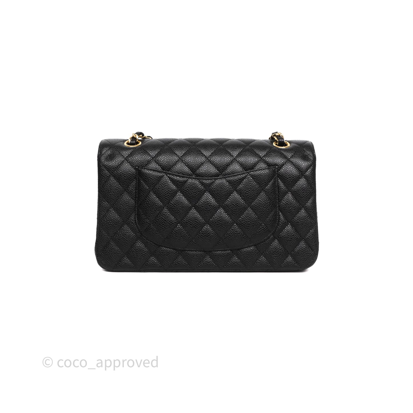 Chanel Classic M/L Medium Flap Quilted Black Caviar Gold Hardware