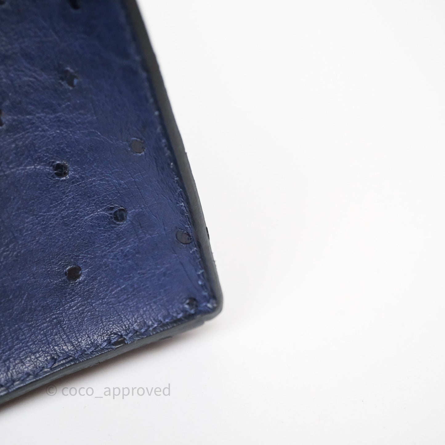 Hermès Kelly Pochette Bleu Iris 77 Ostrich Gold Hardware