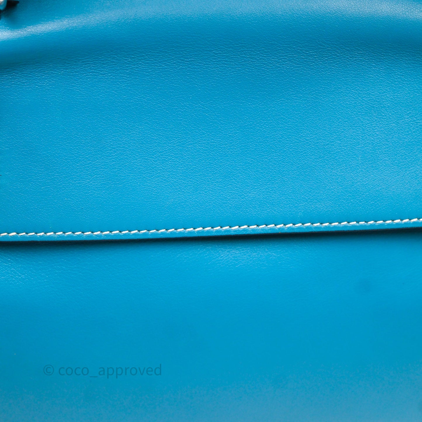 Hermès Kelly Flat 35 Bleu Jean 75 Swift Palladium Hardware