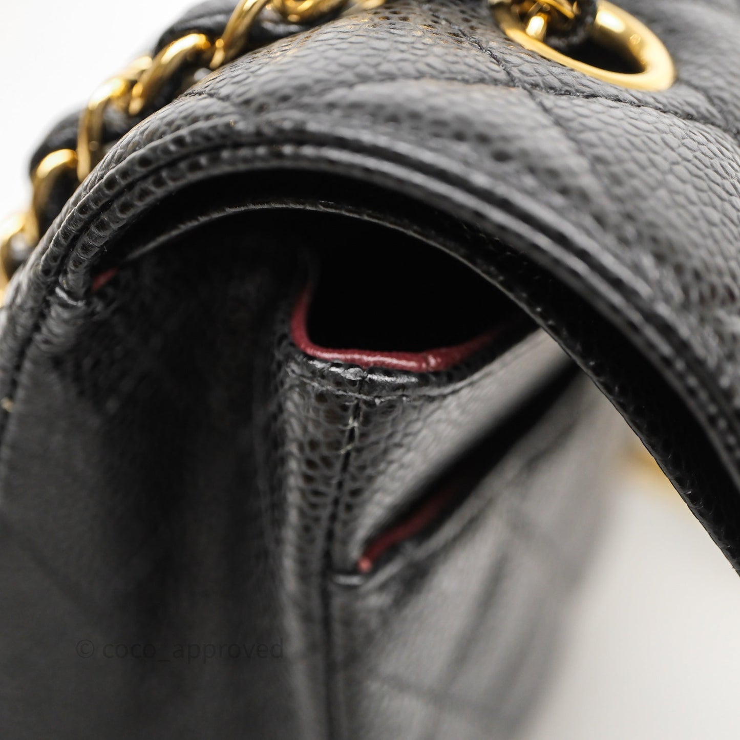 Chanel Classic M/L Medium Flap Quilted Black Caviar Gold Hardware