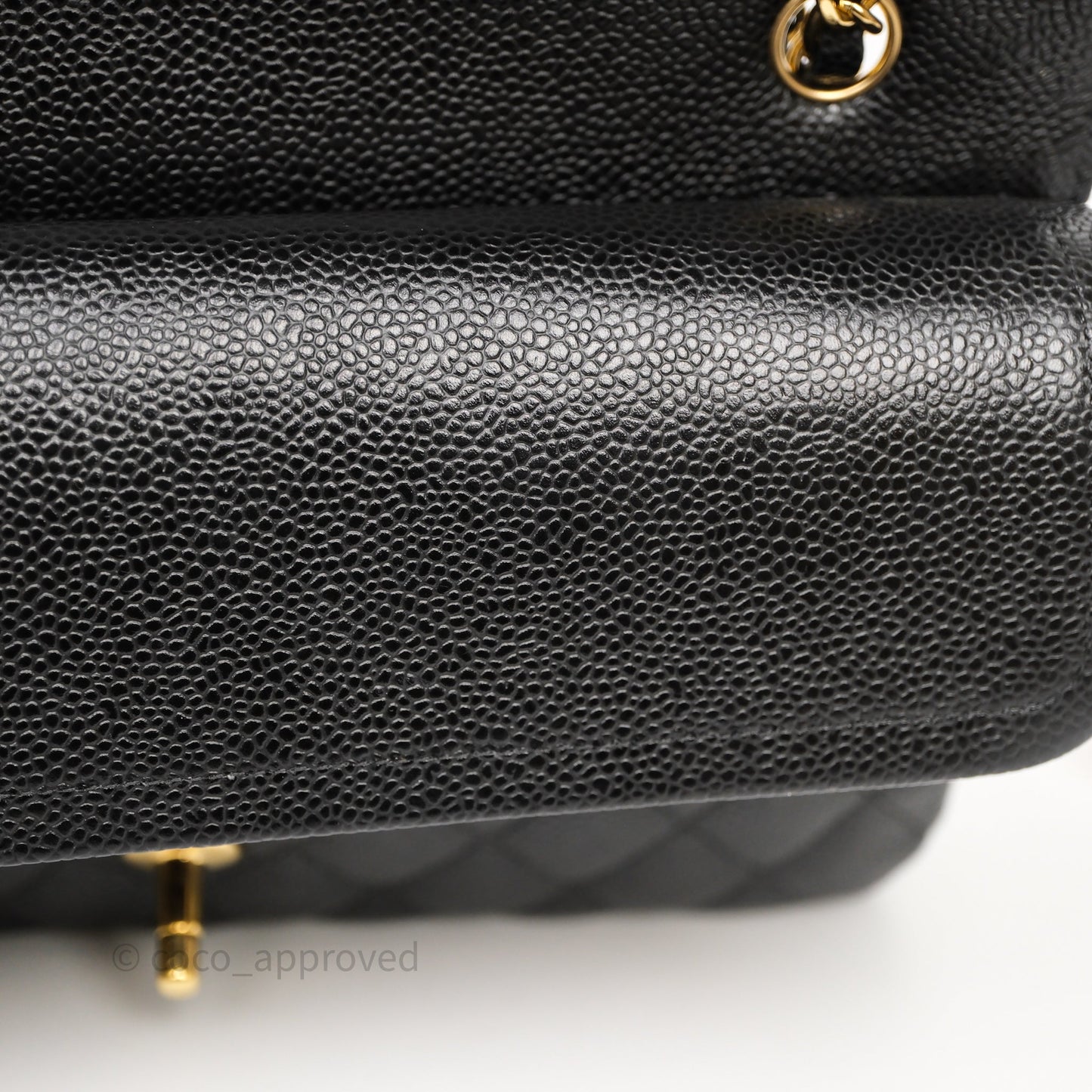 Chanel Classic M/L Medium Flap Quilted Black Caviar Gold Hardware