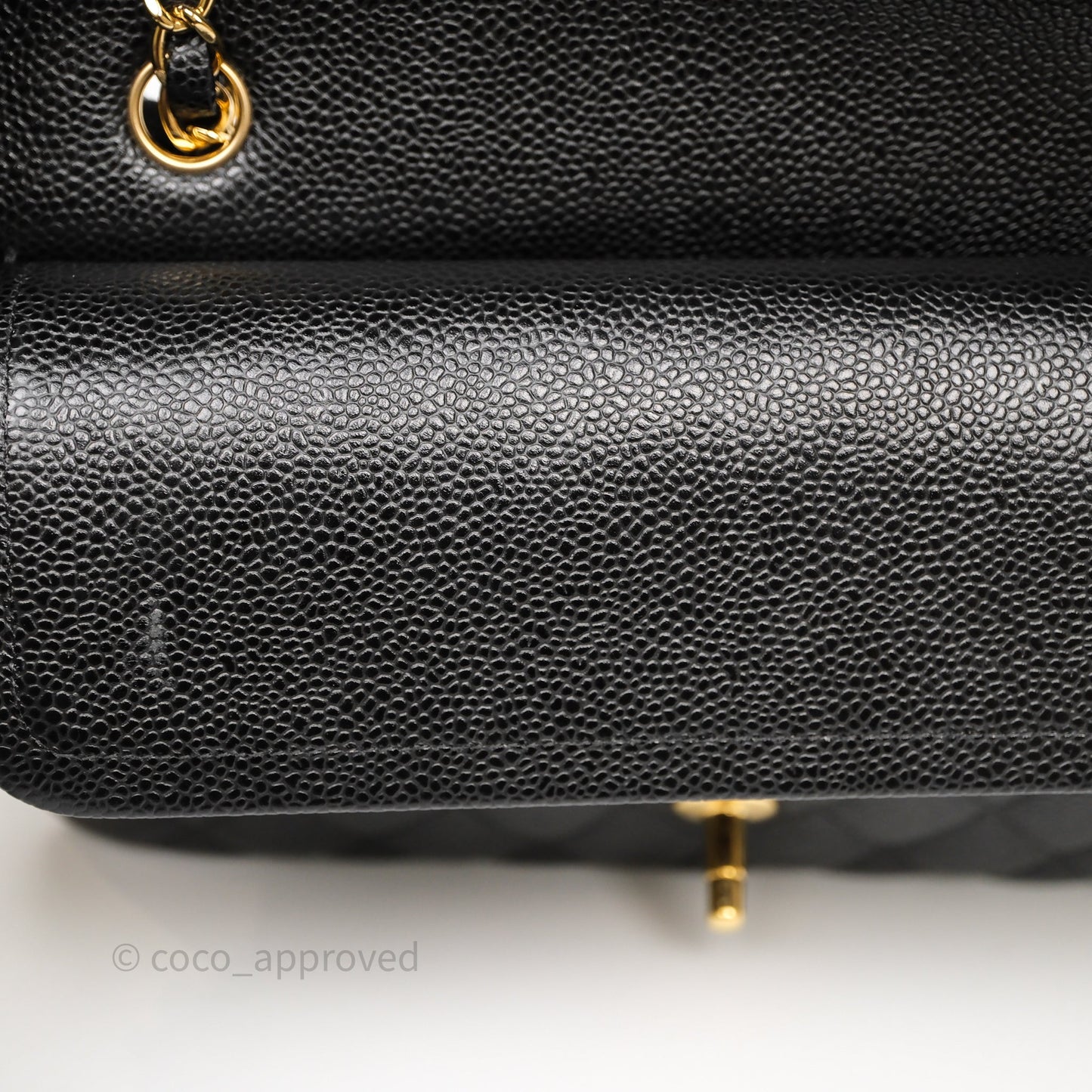 Chanel Classic M/L Medium Flap Quilted Black Caviar Gold Hardware