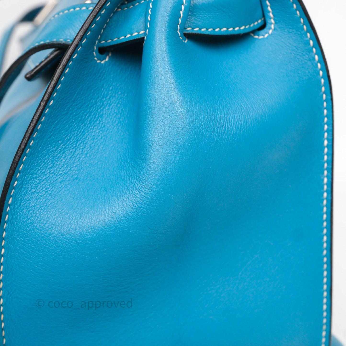 Hermès Kelly Flat 35 Bleu Jean 75 Swift Palladium Hardware
