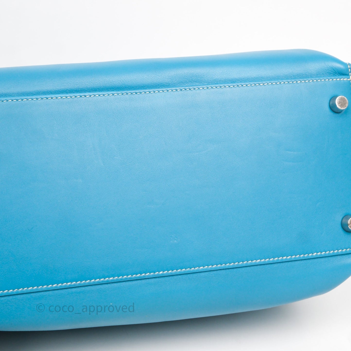 Hermès Kelly Flat 35 Bleu Jean 75 Swift Palladium Hardware
