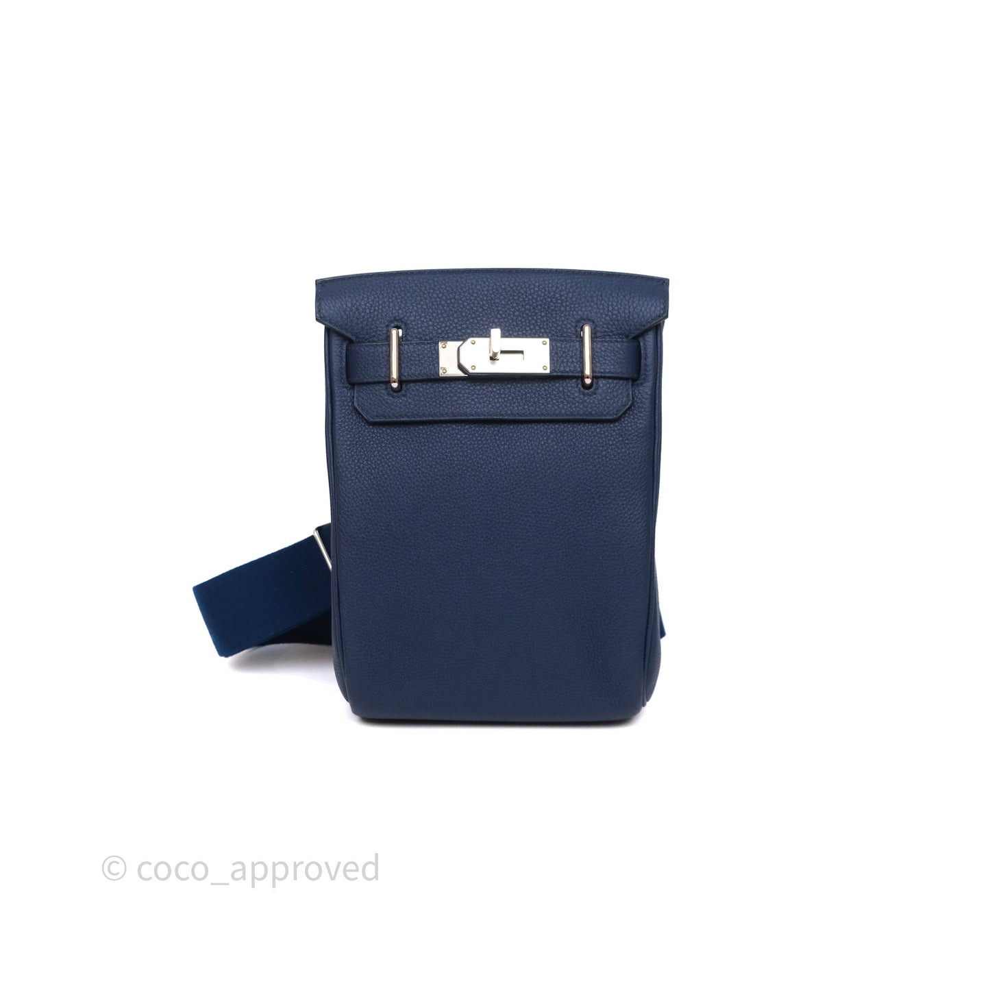 Hermès Hac a Dos PM Backpack Bleu Nuit 2Z Togo Palladium Hardware
