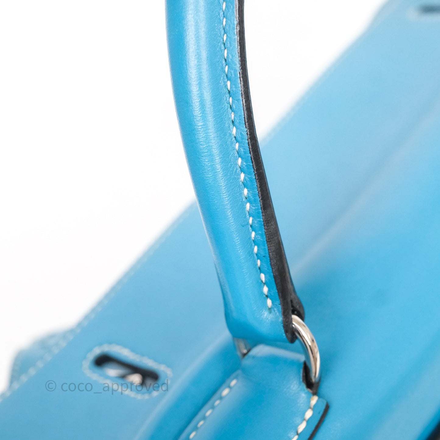 Hermès Kelly Flat 35 Bleu Jean 75 Swift Palladium Hardware