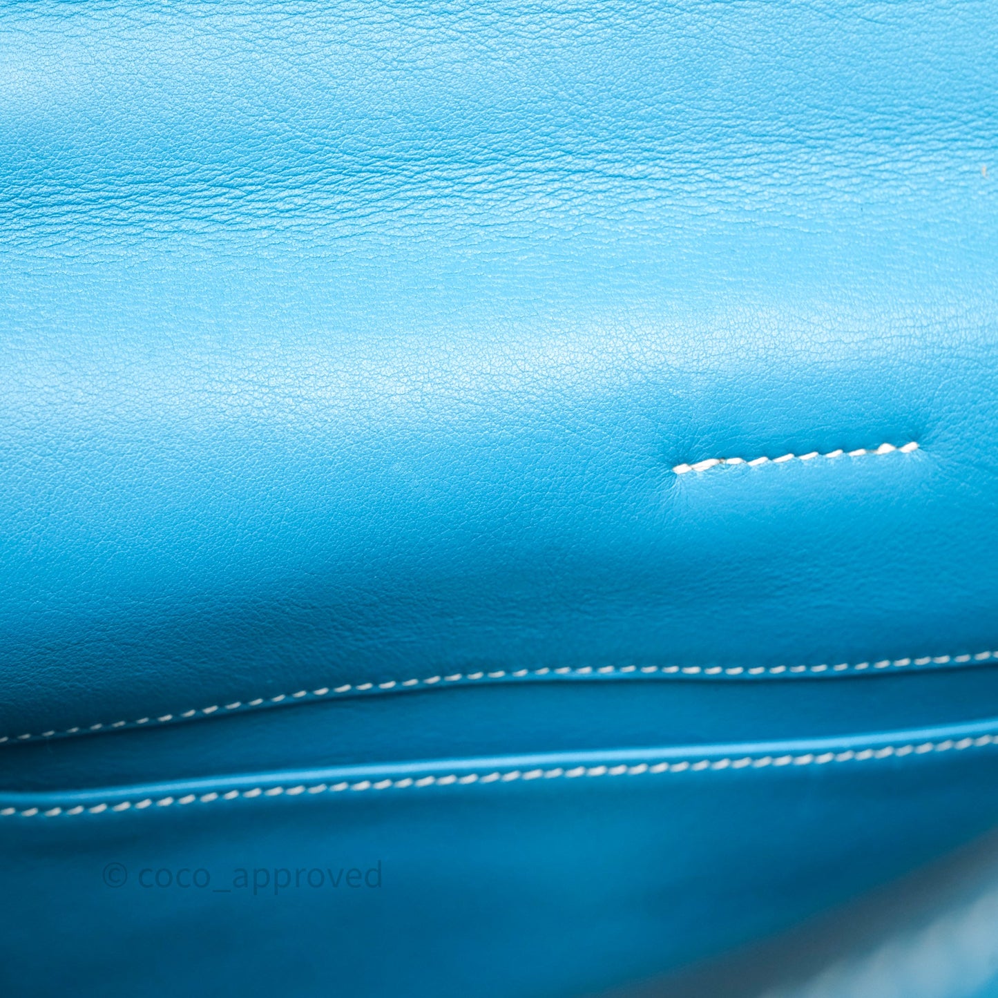 Hermès Kelly Flat 35 Bleu Jean 75 Swift Palladium Hardware