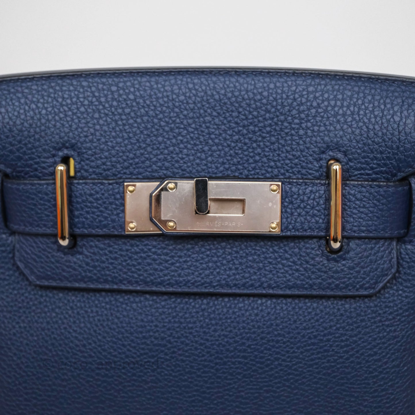 Hermès Hac a Dos PM Backpack Bleu Nuit 2Z Togo Palladium Hardware