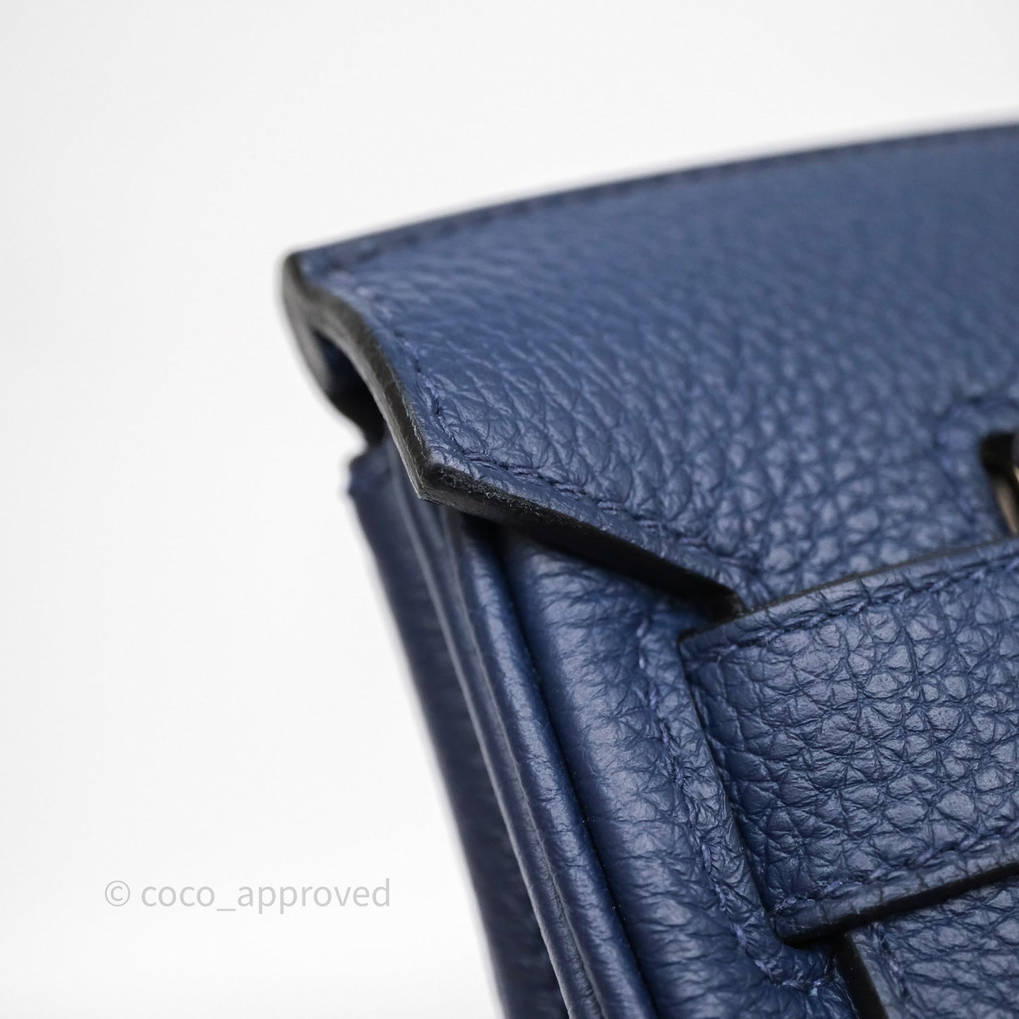 Hermès Hac a Dos PM Backpack Bleu Nuit 2Z Togo Palladium Hardware