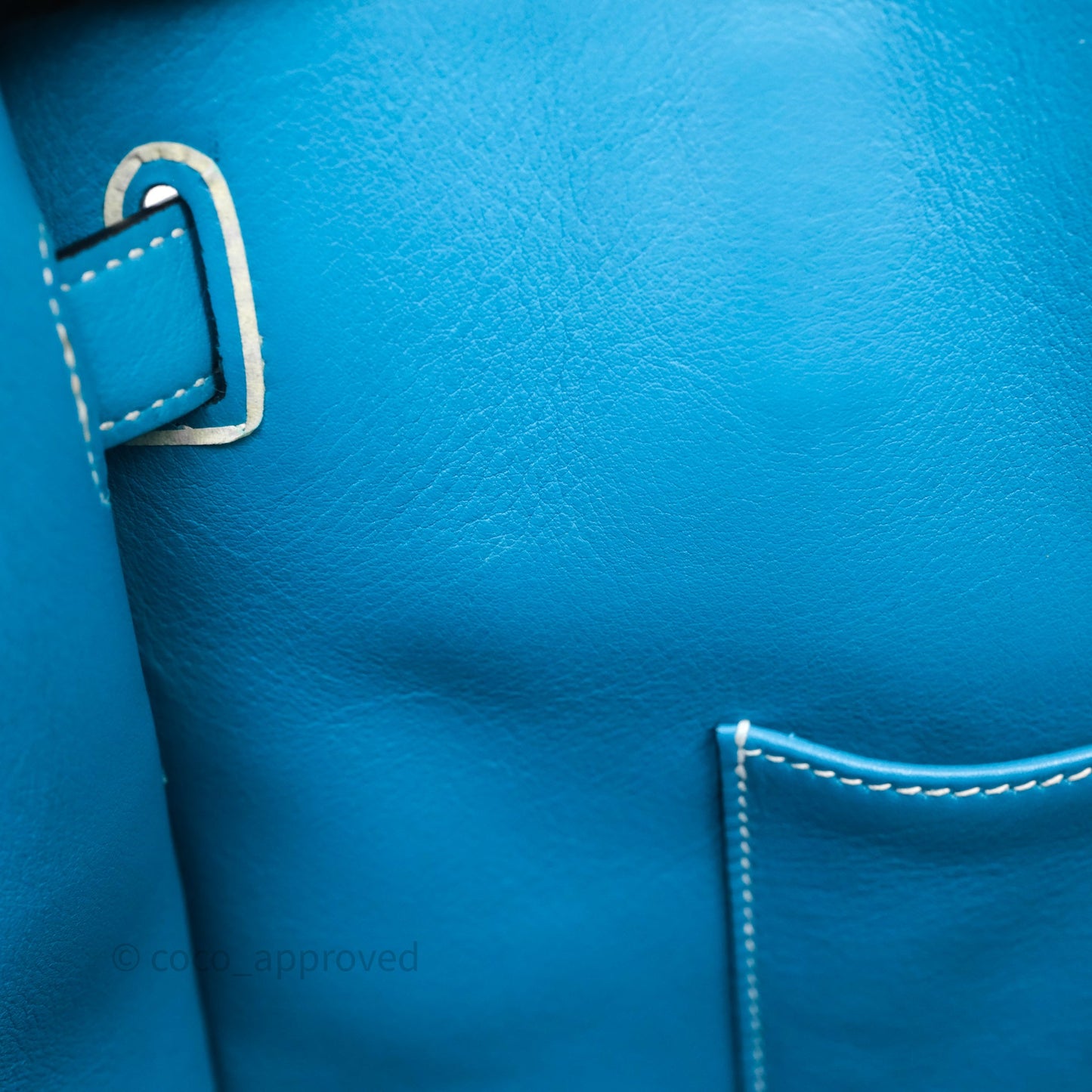 Hermès Kelly Flat 35 Bleu Jean 75 Swift Palladium Hardware