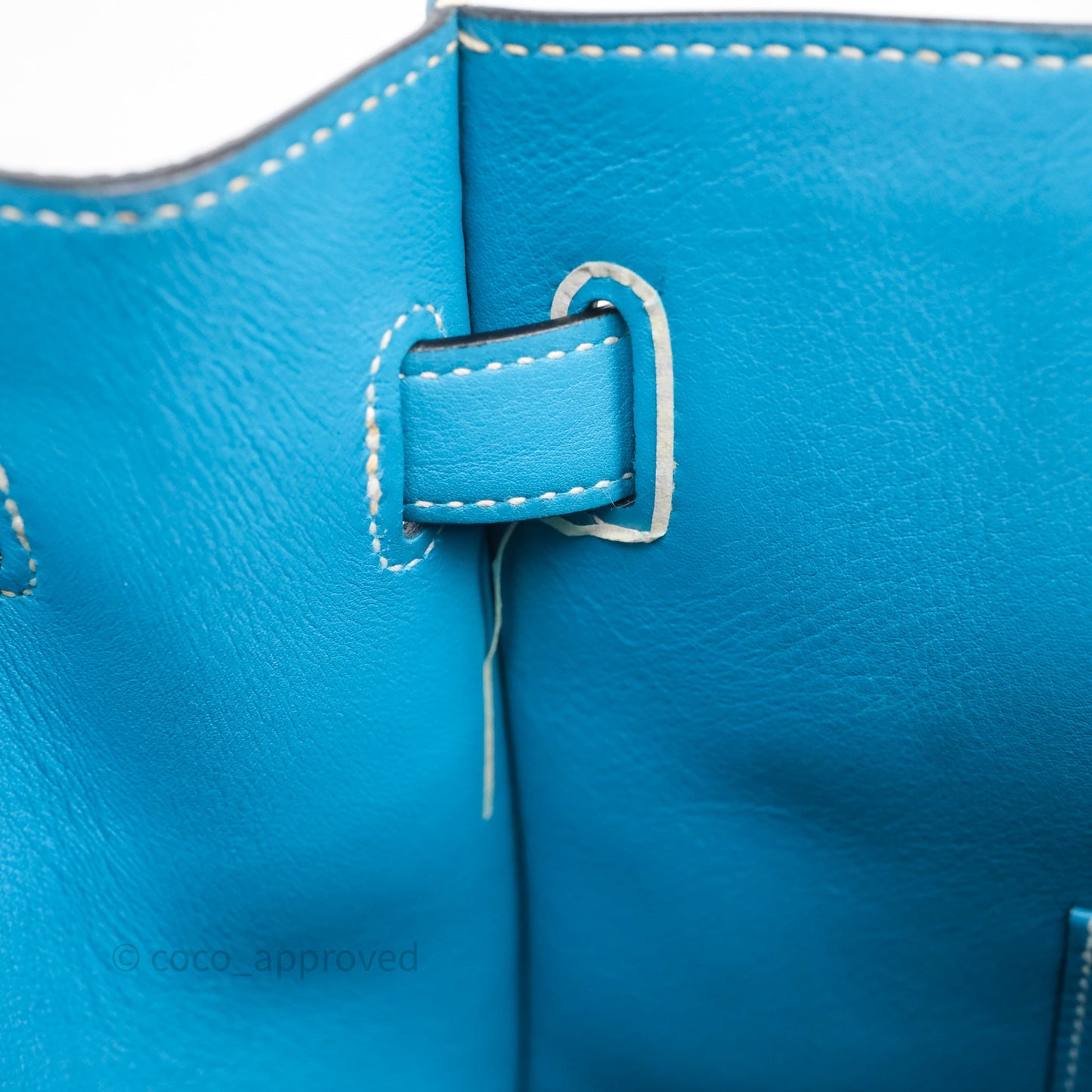 Hermès Kelly Flat 35 Bleu Jean 75 Swift Palladium Hardware
