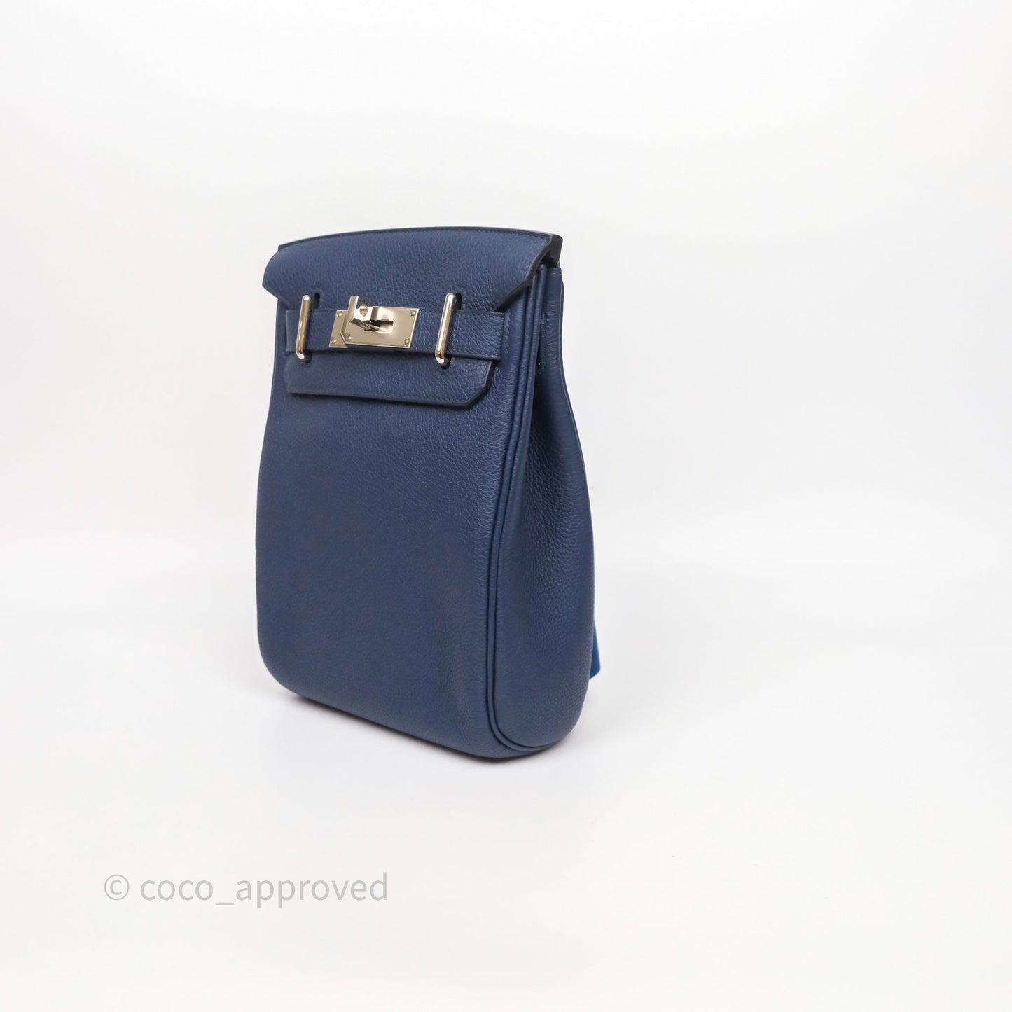 Hermès Hac a Dos PM Backpack Bleu Nuit 2Z Togo Palladium Hardware