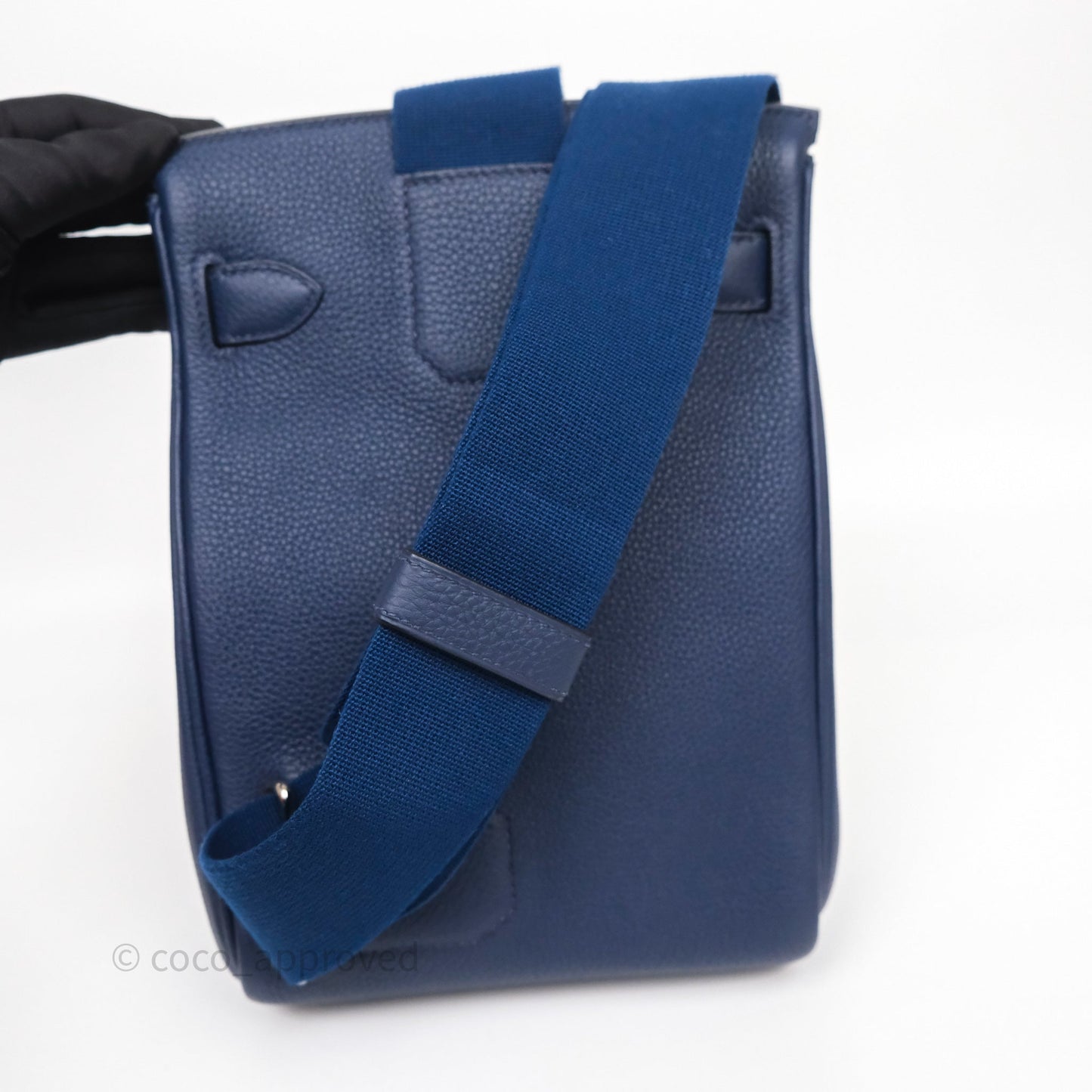 Hermès Hac a Dos PM Backpack Bleu Nuit 2Z Togo Palladium Hardware