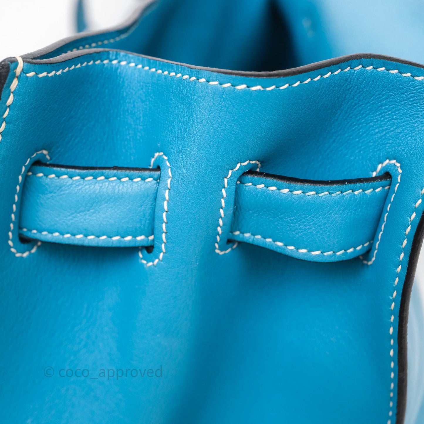 Hermès Kelly Flat 35 Bleu Jean 75 Swift Palladium Hardware