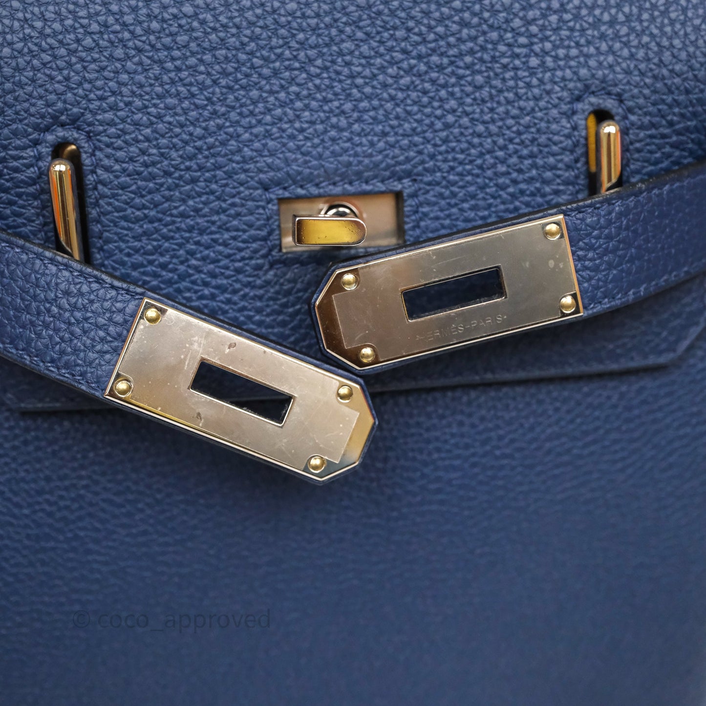 Hermès Hac a Dos PM Backpack Bleu Nuit 2Z Togo Palladium Hardware