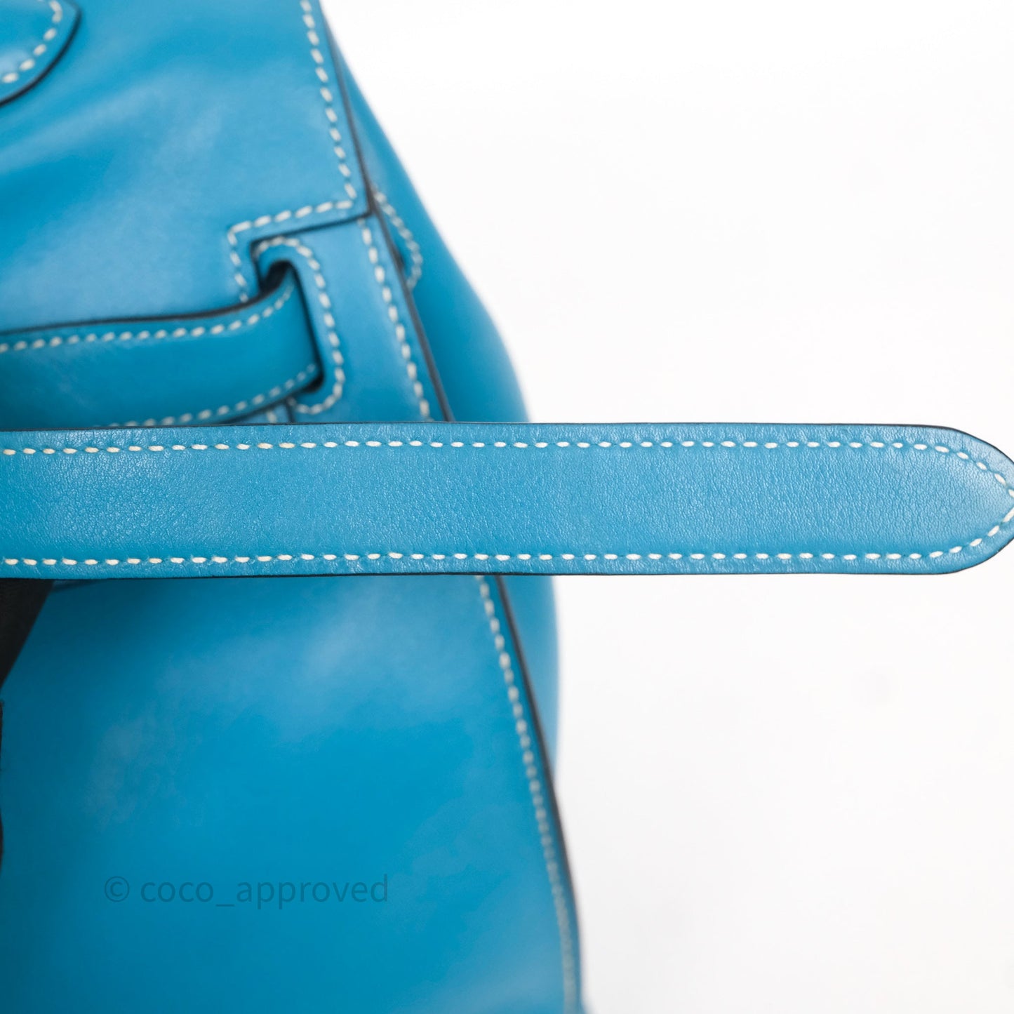 Hermès Kelly Flat 35 Bleu Jean 75 Swift Palladium Hardware