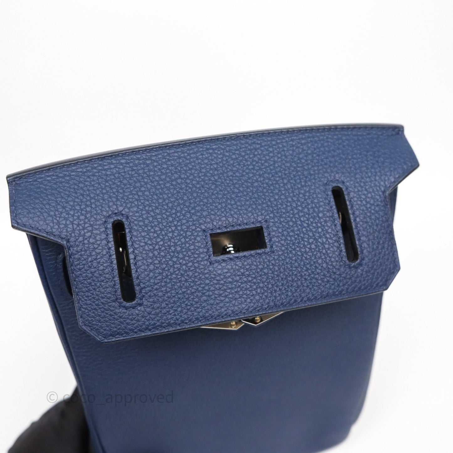 Hermès Hac a Dos PM Backpack Bleu Nuit 2Z Togo Palladium Hardware