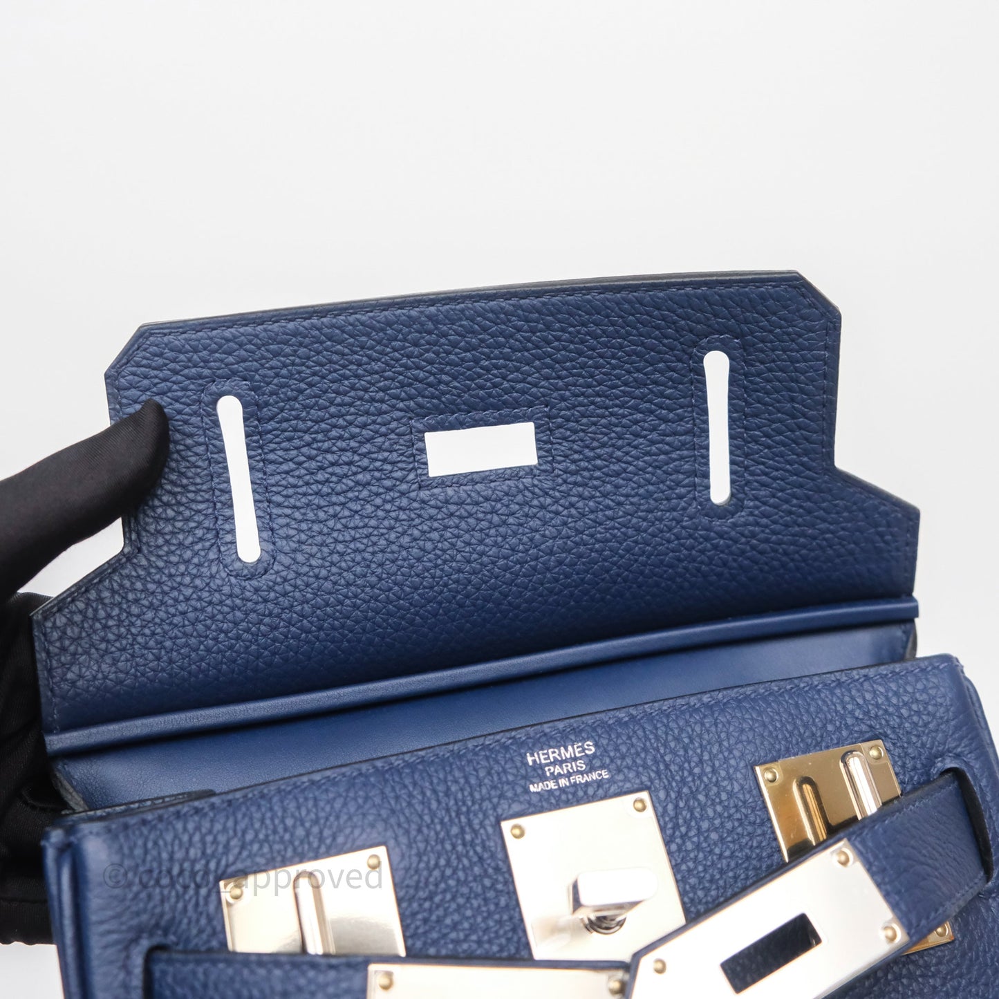 Hermès Hac a Dos PM Backpack Bleu Nuit 2Z Togo Palladium Hardware