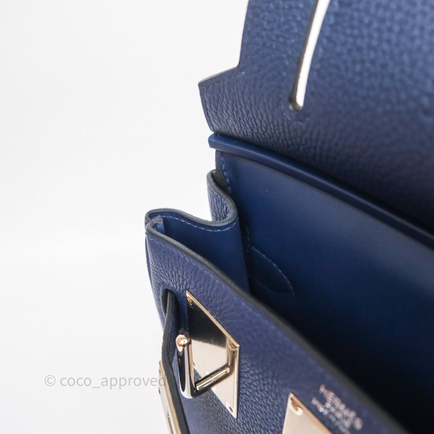 Hermès Hac a Dos PM Backpack Bleu Nuit 2Z Togo Palladium Hardware