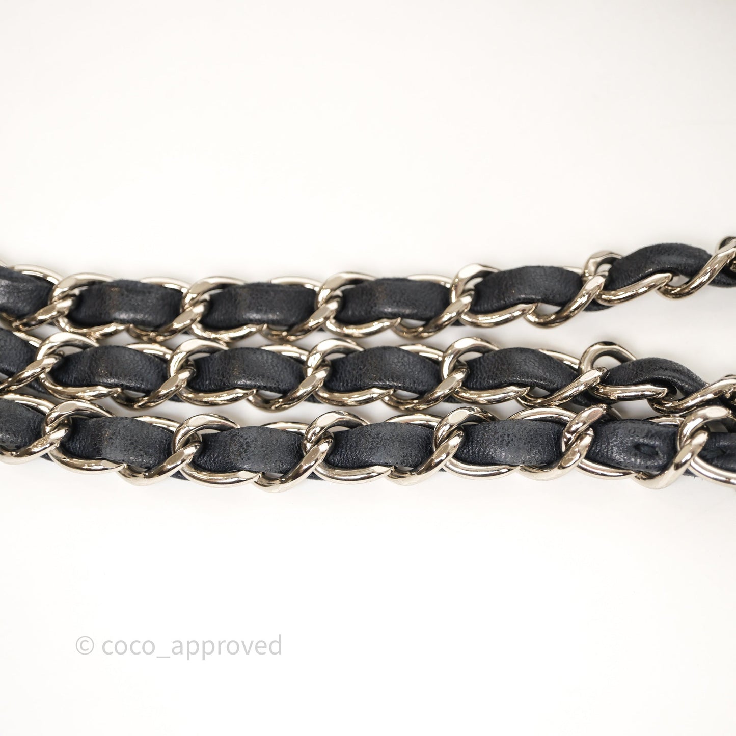 Chanel Quilted Accordion Flap Bag Navy Lambskin Sliver Hardware