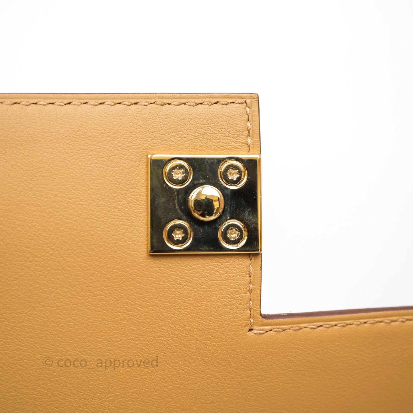 Hermès Boucle Sellier Bag Biscuit 48 Swift Gold Hardware