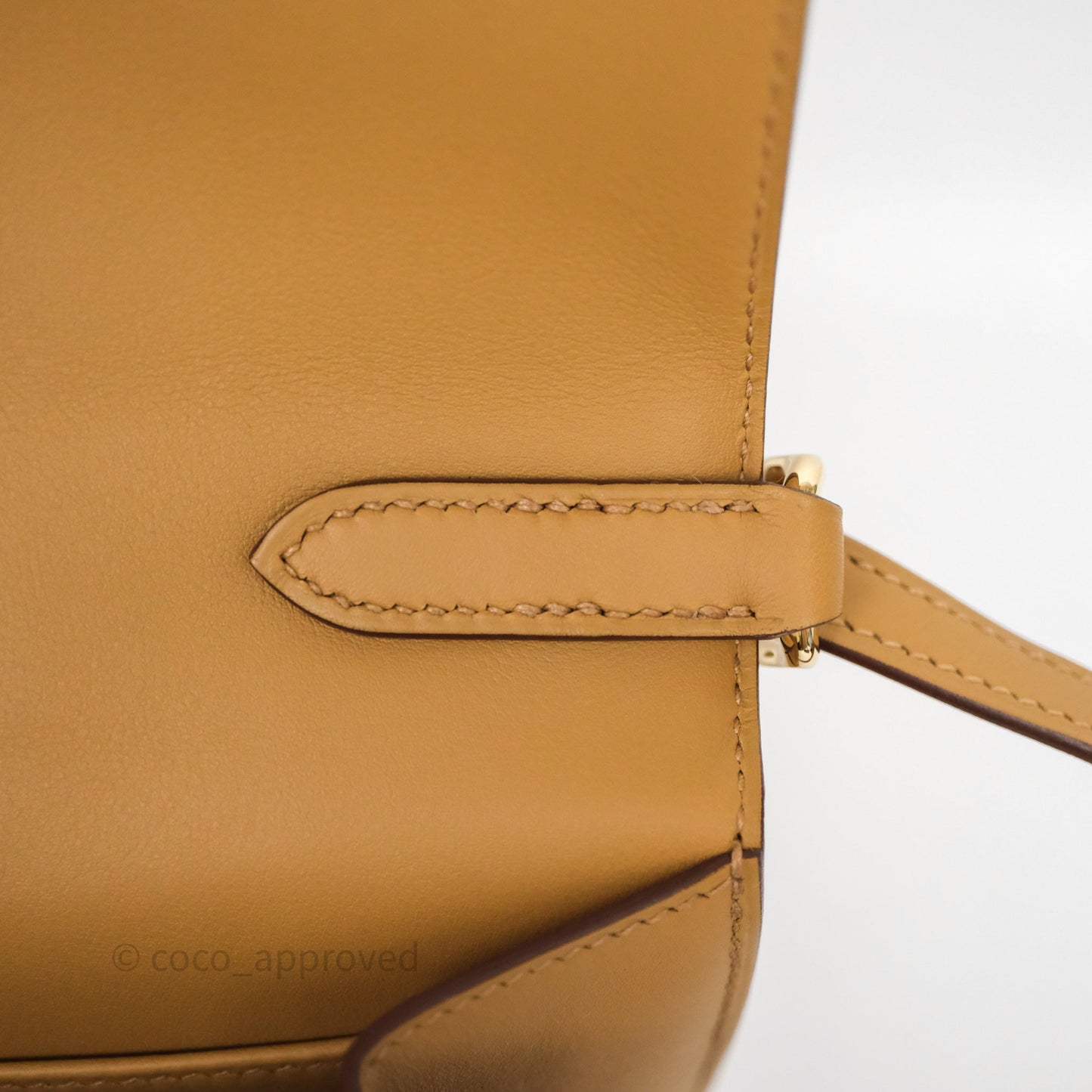 Hermès Boucle Sellier Bag Biscuit 48 Swift Gold Hardware