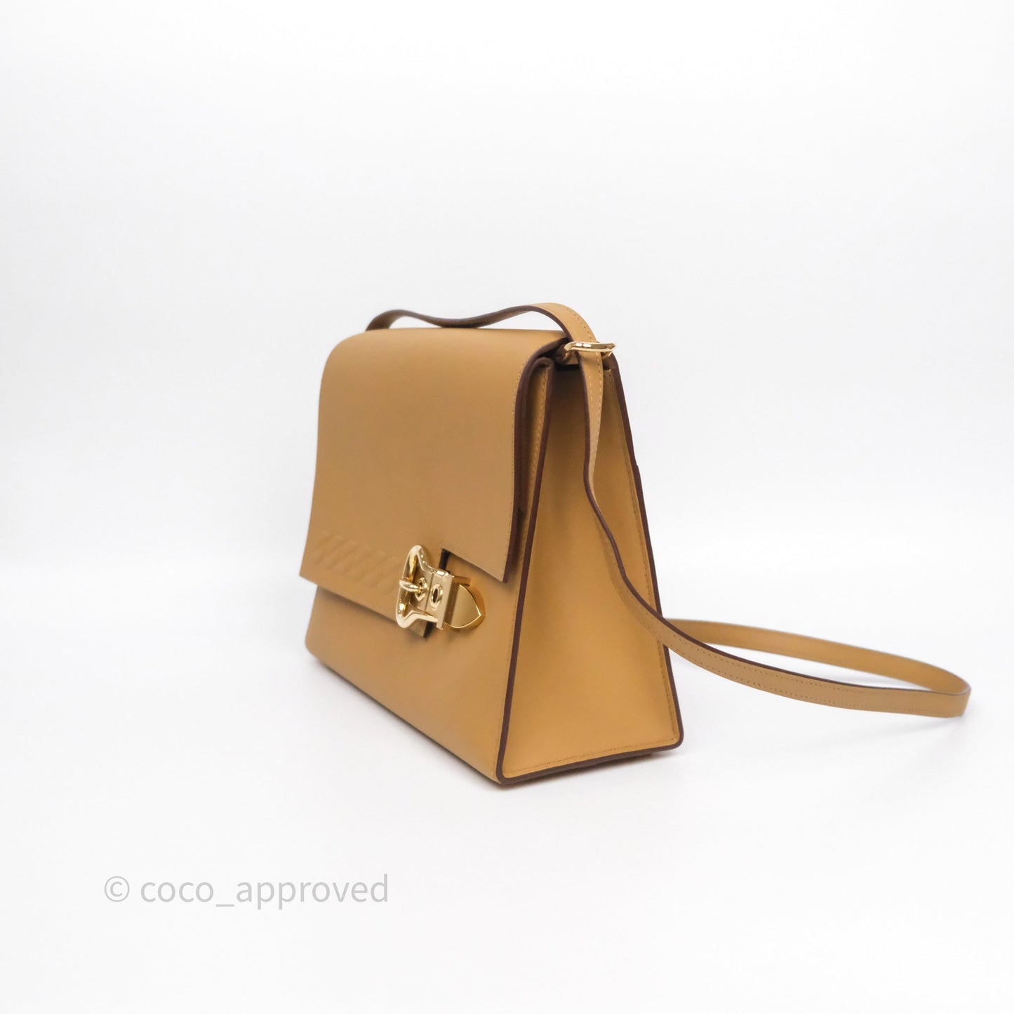 Hermès Boucle Sellier Bag Biscuit 48 Swift Gold Hardware